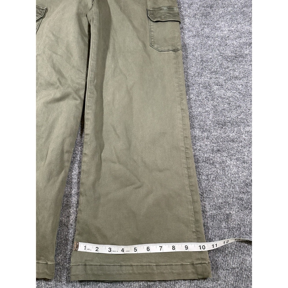 Paige Women's 27 Carly Cargo Wide Leg Ivy Green Pants - Picture 9 of 12
